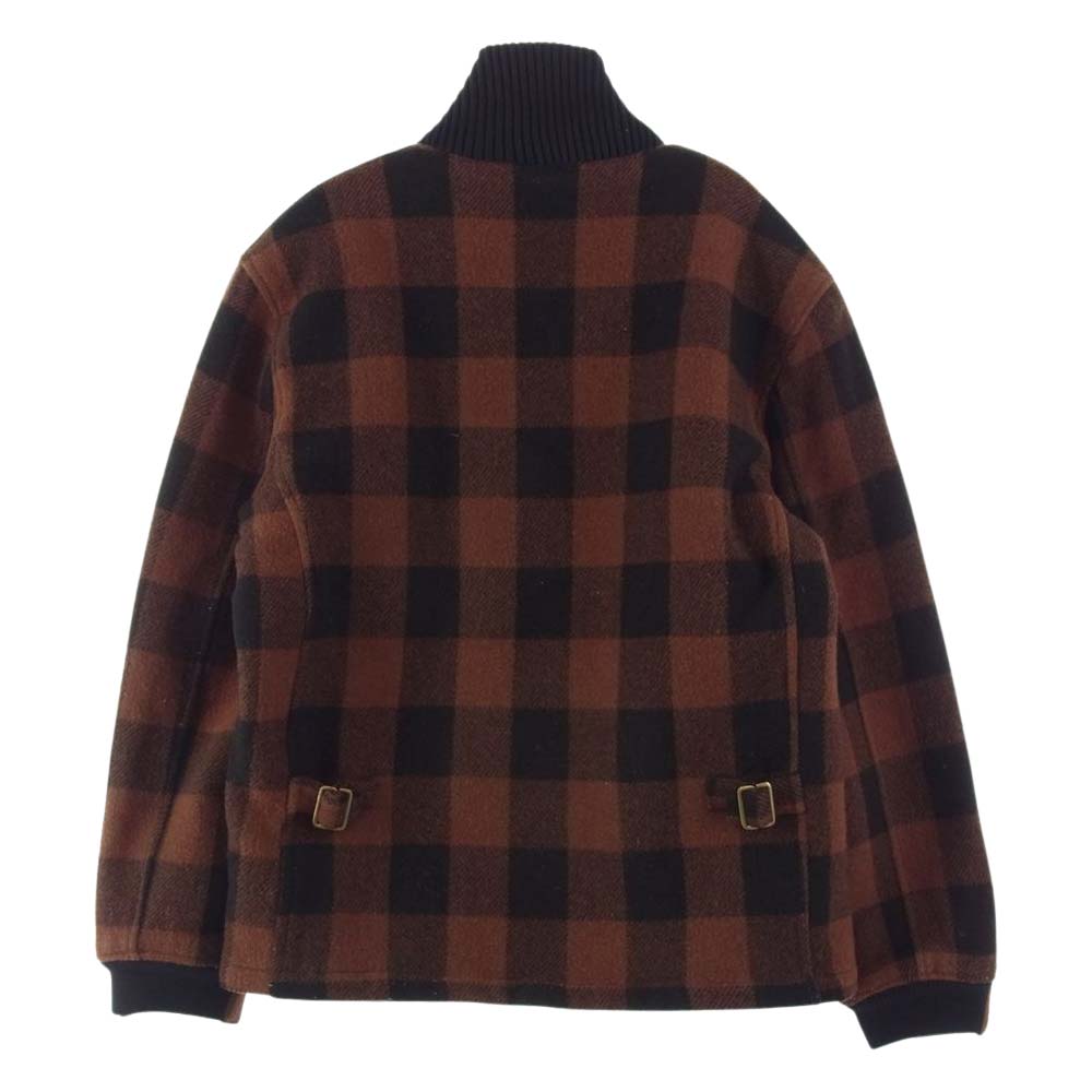TENDERLOIN テンダーロイン T-LUMBERJACK ランバージャック ウール チェック ロゴ刺繍 ジャケット ブラック系 ブラウン系 L【中古】