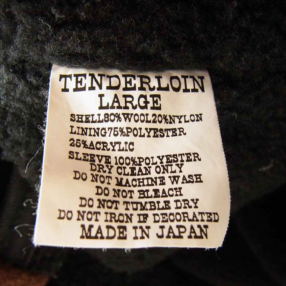 TENDERLOIN テンダーロイン T-LUMBERJACK ランバージャック ウール チェック ロゴ刺繍 ジャケット ブラック系 ブラウン系 L【中古】