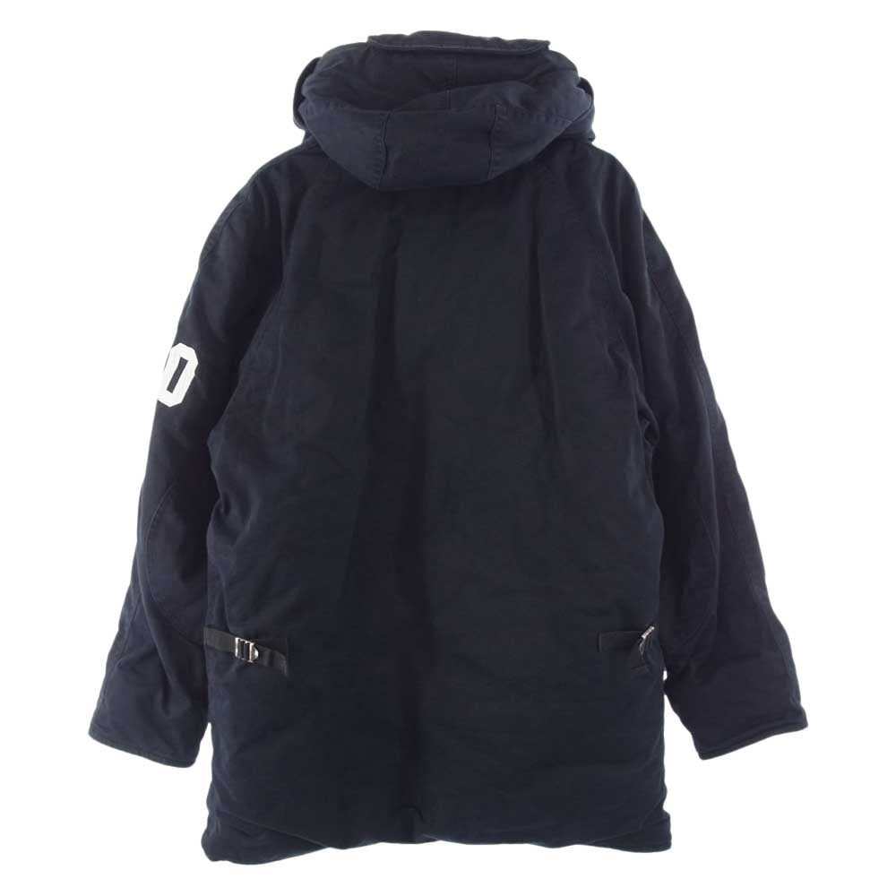 TENDERLOIN テンダーロイン T-N-3B TTEAM フリース フード ミリタリー コート ブラック系 L【中古】