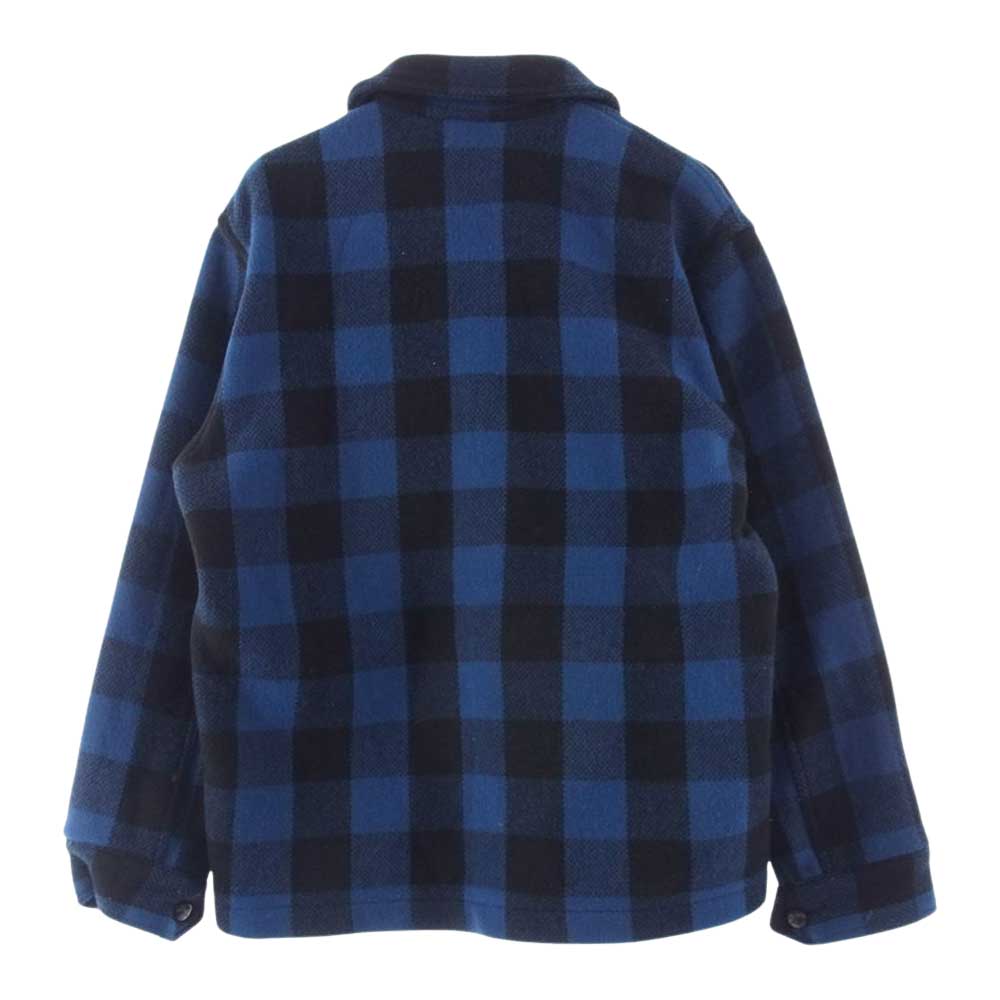 TENDERLOIN テンダーロイン T-BUFFALO JKT ロゴ 刺繍 バッファロー チェック ウール ジャケット ブルー系 ブラック系 M【中古】