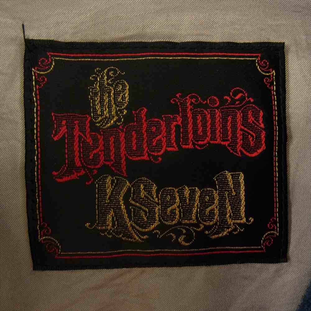 TENDERLOIN テンダーロイン T-BUFFALO JKT ロゴ 刺繍 バッファロー チェック ウール ジャケット ブルー系 ブラック系 M【中古】