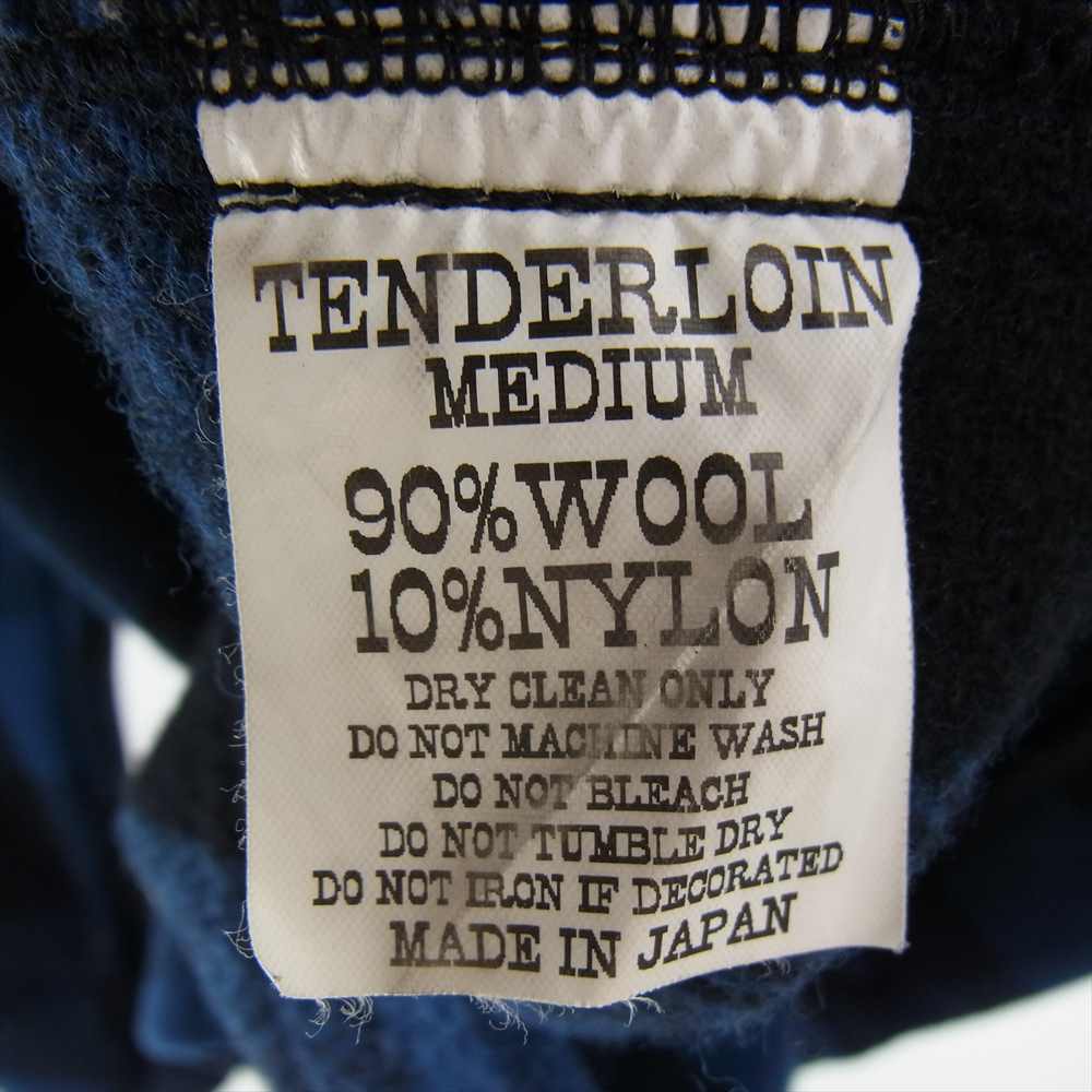TENDERLOIN テンダーロイン T-BUFFALO JKT ロゴ 刺繍 バッファロー チェック ウール ジャケット ブルー系 ブラック系 M【中古】