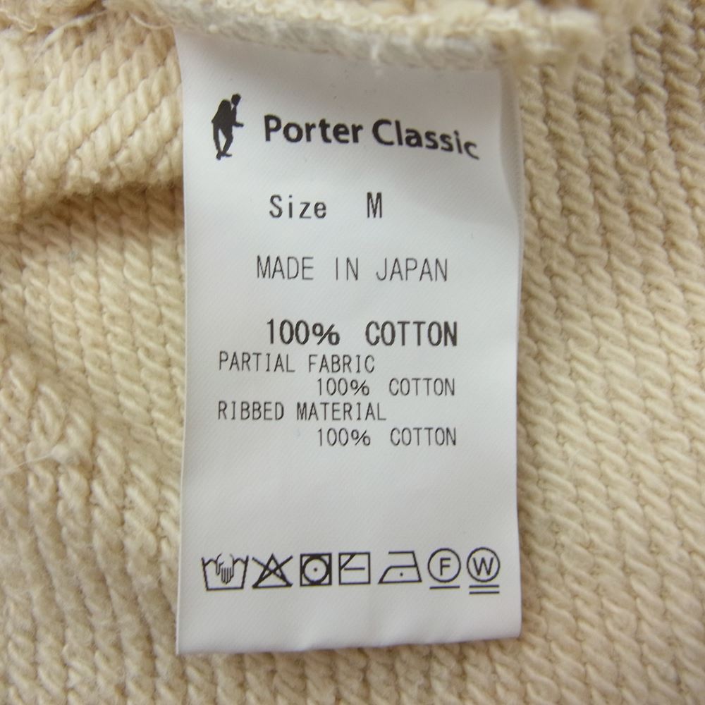 PORTER CLASSIC ポータークラシック FRENCH THERMAL CREWNECK フレンチ サーマル カットソー ベージュ系 M【中古】