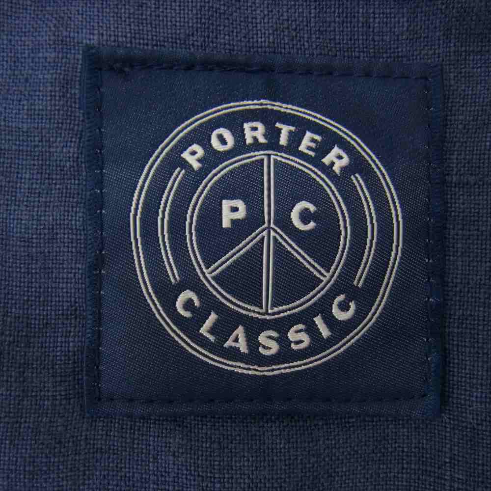 PORTER CLASSIC ポータークラシック LINEN T-SHIRT リネン 半袖 Tシャツ ネイビー系 3【中古】