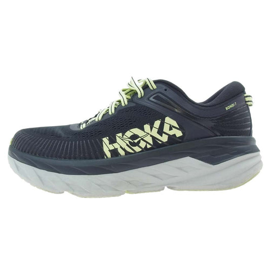 HOKA ONE ONE ホカ オネオネ 1110518 BGBT BONDI 7 ボンダイ ローカット スニーカー ランニングシューズ ダークネイビー系 26.5【中古】