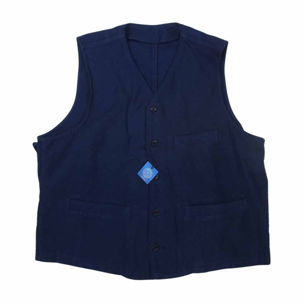 PORTER CLASSIC ポータークラシック MOLESKIN CLASSIC VEST モールスキン クラシックベスト ネイビー系 L【中古】