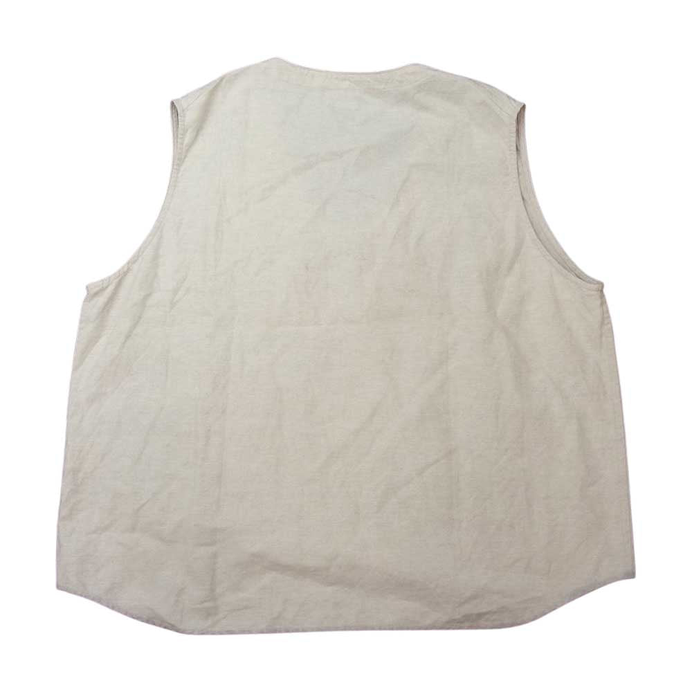 PORTER CLASSIC ポータークラシック FARMER'S LINEN VEST リネン ベスト ホワイト系 3【中古】