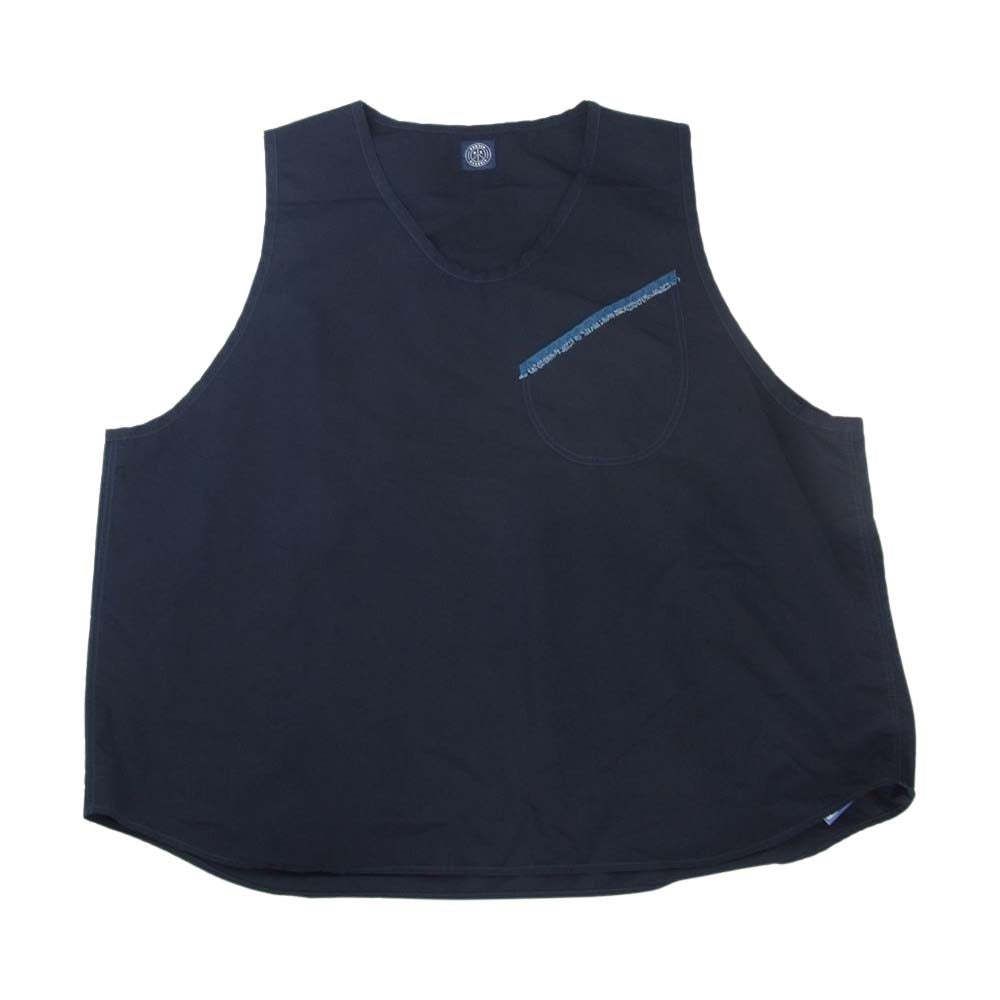 PORTER CLASSIC ポータークラシック 京都店限定 WEATHER PULLOVER VEST ウェザー プルオーバー ベスト ネイビー系 3【美品】【中古】