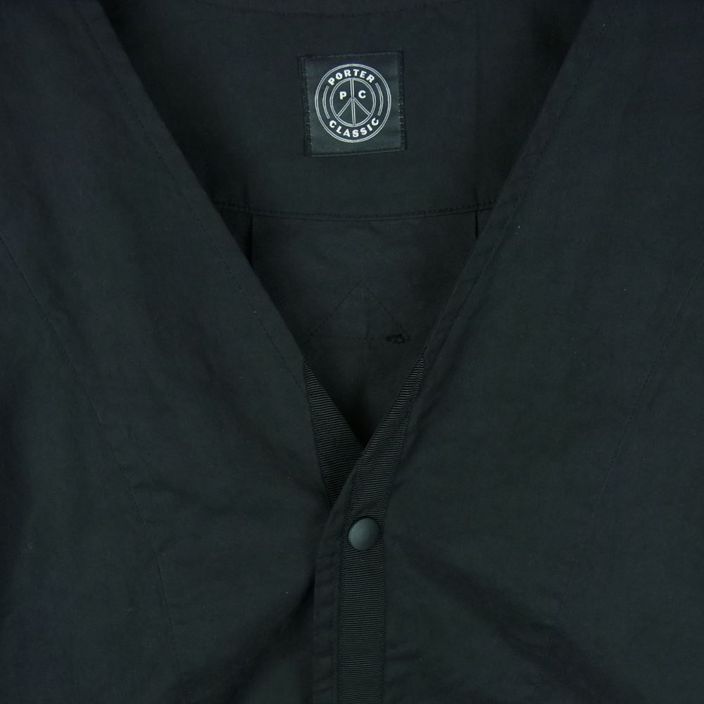 PORTER CLASSIC ポータークラシック 京都店限定 WEATHER CARDIGAN COAT ウェザー カーディガン コート ブラック系 L【中古】