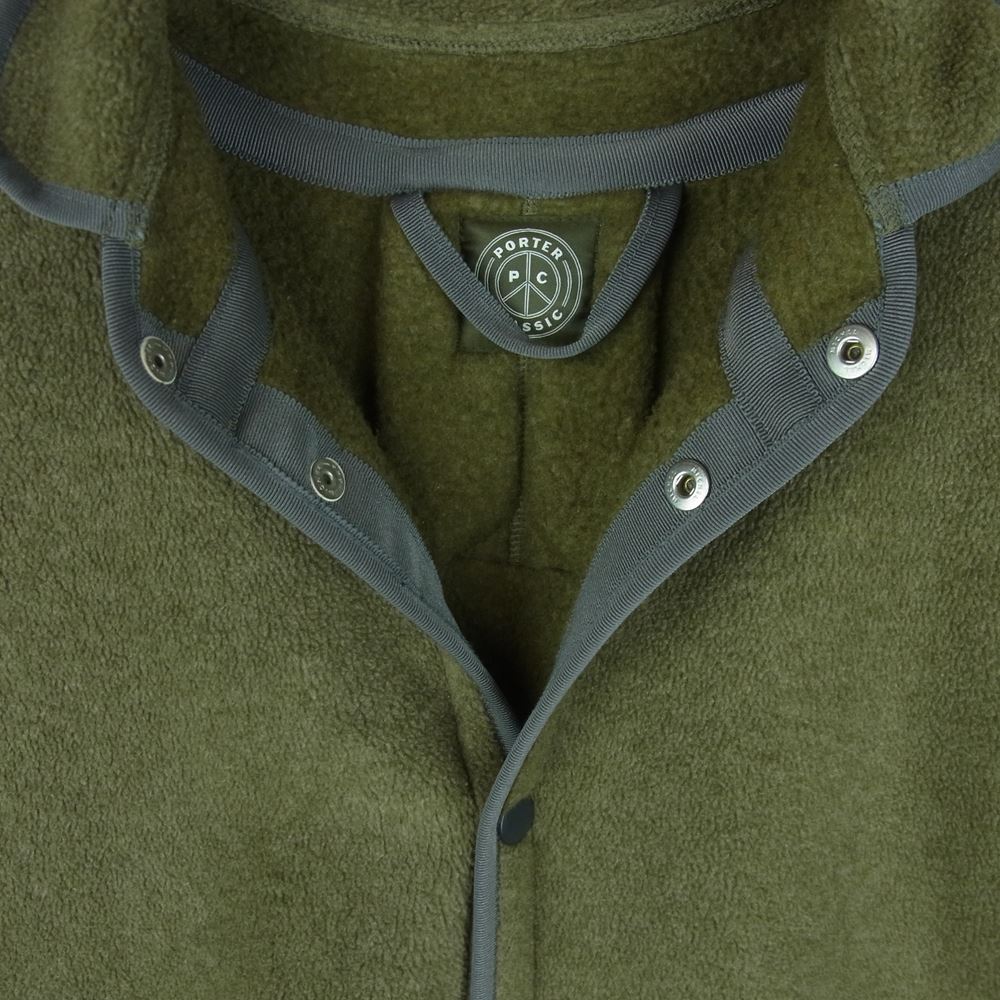 PORTER CLASSIC ポータークラシック BLOOM&BRANCH ブルームブランチ 別注 Fleece Shirt Jacket フリース シャツ ジャケット カーキ系 グレイッシュオリーブ系 2【中古】