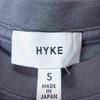 HYKE ハイク ビッグフィット Tシャツ グレー グレー系 5【中古】