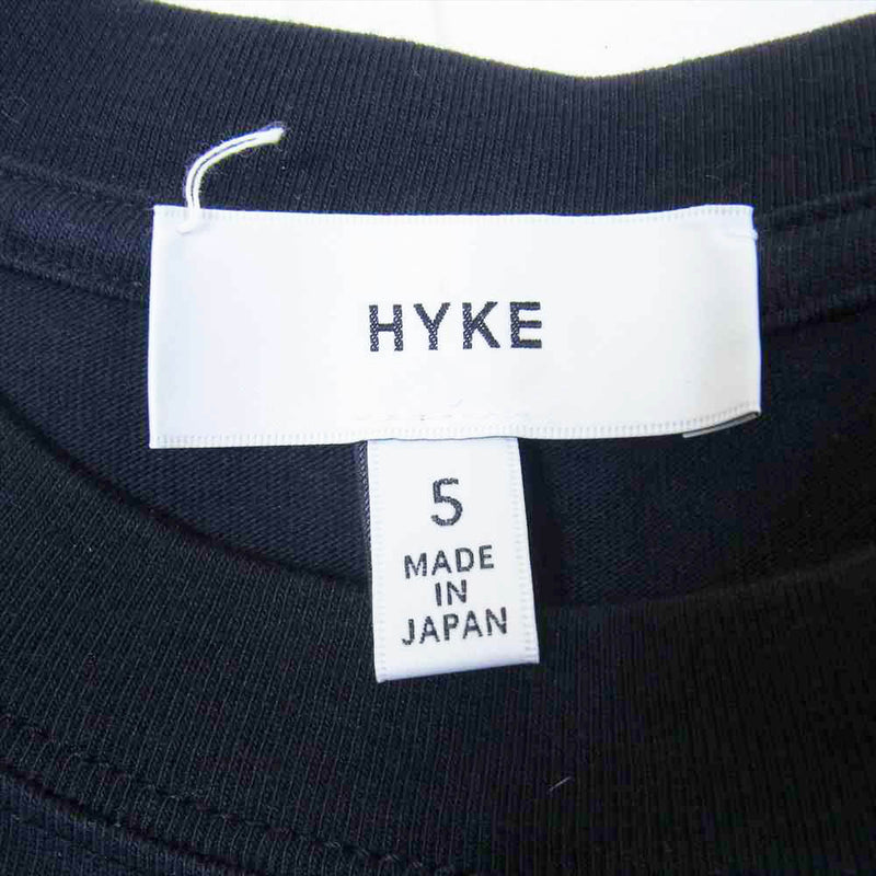 HYKE ハイク ※タグ破損 コーデュラ ビッグフィット Tシャツ ブラック ブラック系 5【中古】