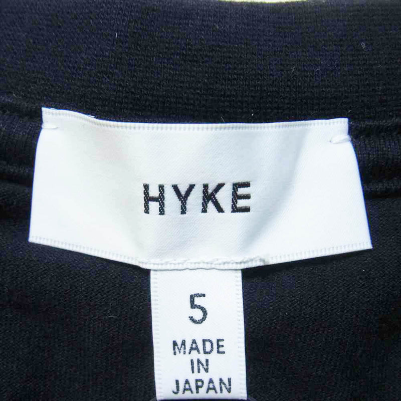 HYKE ハイク ビッグフィット Tシャツ ブラック ブラック系 5【中古】