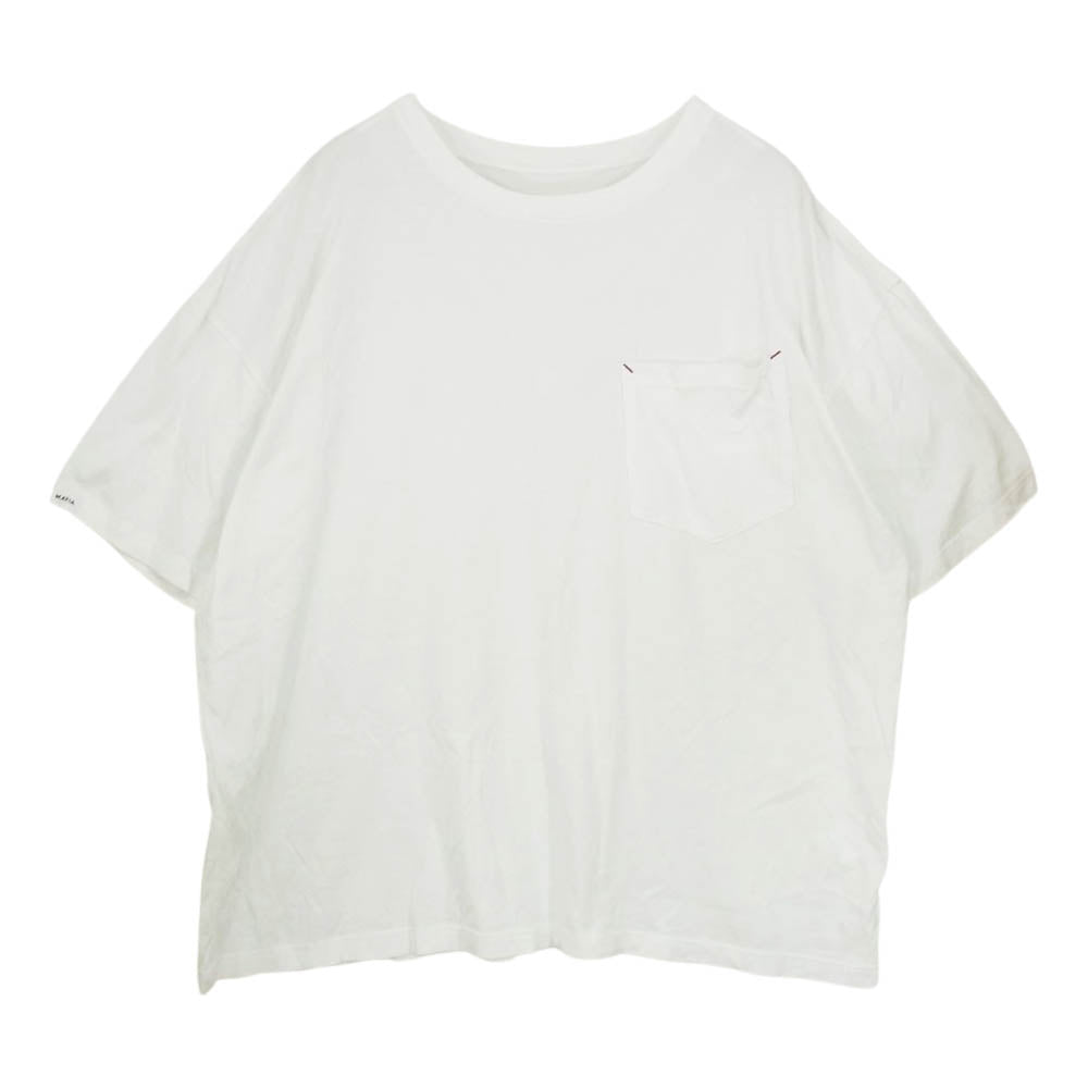 PORTER CLASSIC ポータークラシック OHARIKO MAFIA T-SHIRT お針子マフィア 半袖 ポケット Tシャツ ホワイト系 XXL【中古】