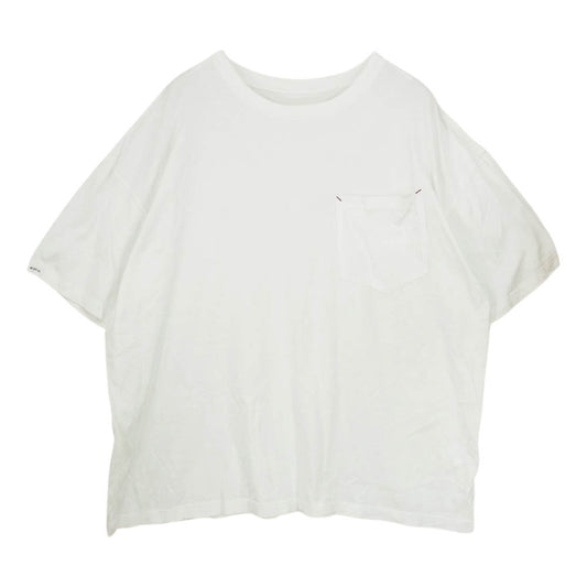 PORTER CLASSIC ポータークラシック OHARIKO MAFIA T-SHIRT お針子マフィア 半袖 ポケット Tシャツ ホワイト系 XXL【中古】