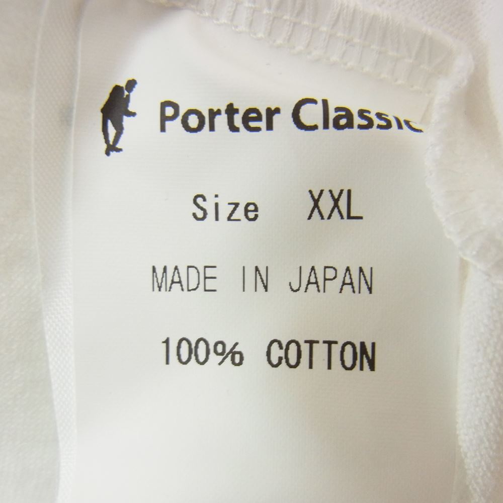 PORTER CLASSIC ポータークラシック OHARIKO MAFIA T-SHIRT お針子マフィア 半袖 ポケット Tシャツ ホワイト系 XXL【中古】