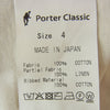 PORTER CLASSIC ポータークラシック PCロゴ ヘンリーネック 袖レイヤード 半袖 カットソー Tシャツ オフホワイト系 4【中古】