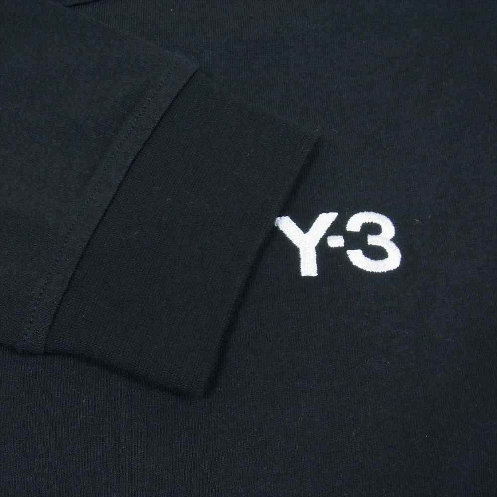 Yohji Yamamoto ヨウジヤマモト Y-3 ワイスリー FP8693 Alleyway Graphic Long-Sleeve Top ロゴ刺? バックプリント 長袖Tシャツ ブラック系 XL【美品】【中古】