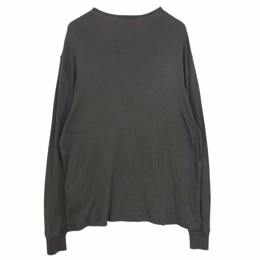 TOM FORD トムフォード FLUID RIB HENLEY モダールコットン ヘンリーネック 長袖 Tシャツ カットソー グレー系【中古】