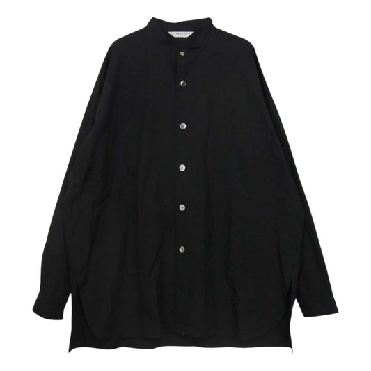 アーツアンドサイエンス コットン バンドカラー 長袖 シャツ ブラウス ブラック系 3【中古】
