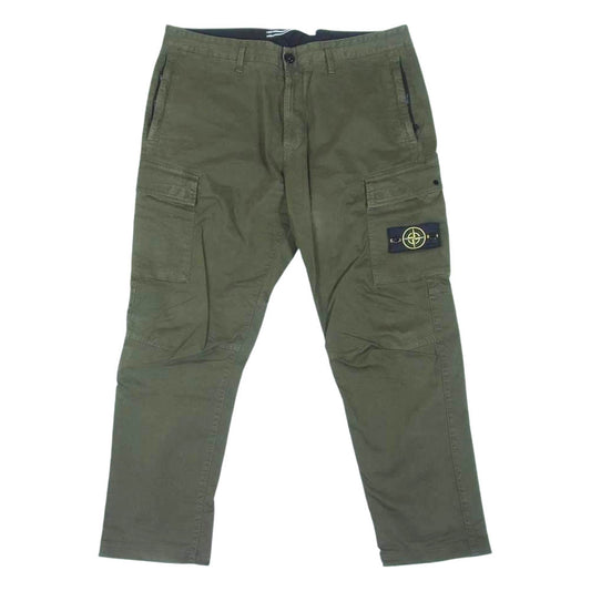 STONE ISLAND ストーンアイランド 741530504 Straight-Leg Cargo Trousers トラウザー カーゴパンツ カーキ系 W36【中古】