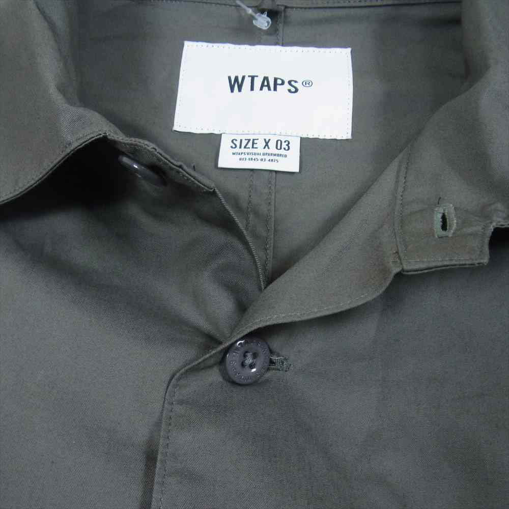 WTAPS ダブルタップス 22SS 221BRDT-SHM06 BUDS SS COTTON TWILL SHIRT 半袖シャツ グレー系 03【美品】【中古】
