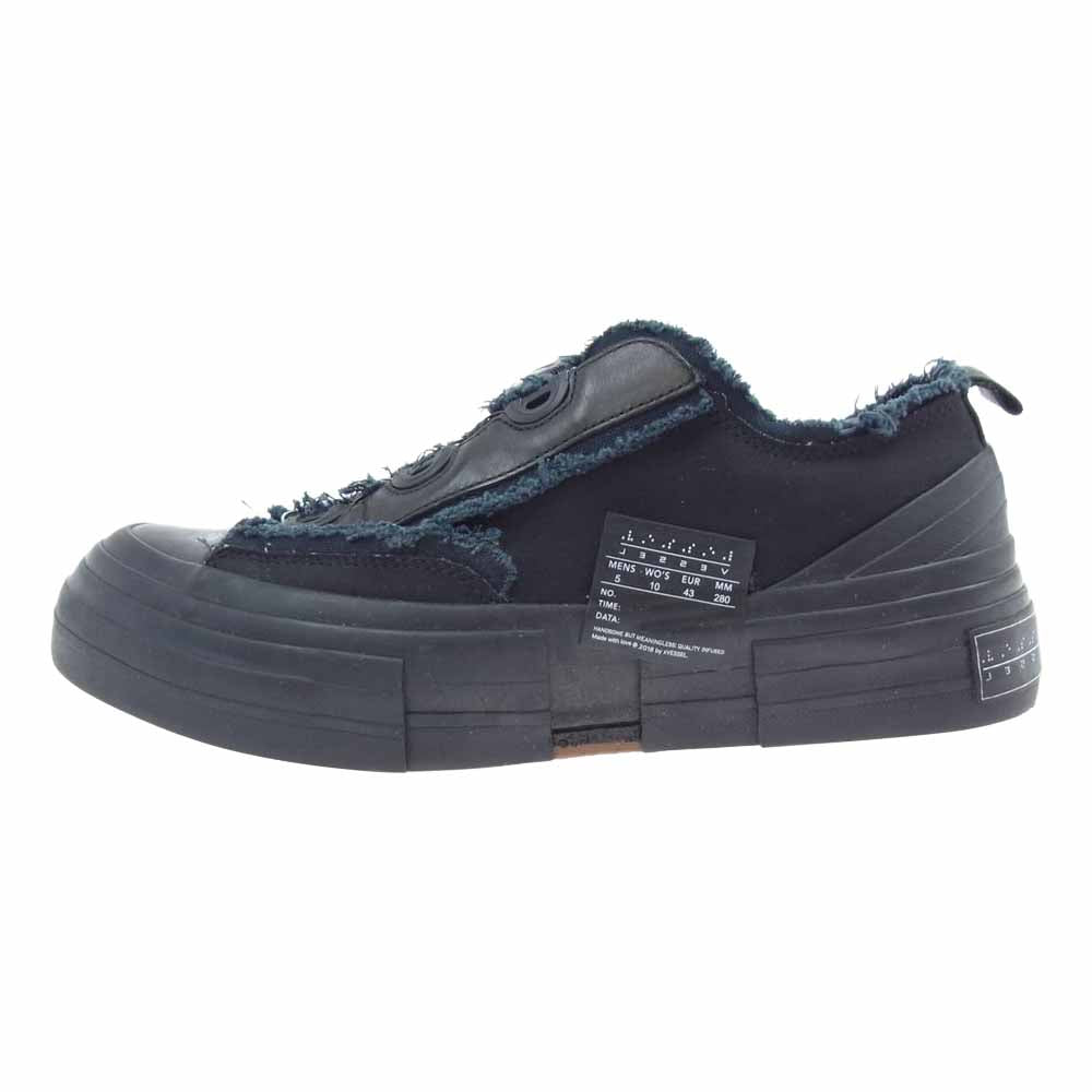 Yohji Yamamoto ヨウジヤマモト VESSEL C/BK CANVAS LOW TOP SNEAKERS ヴェセル ロートップ スニーカー ブラック系 28cm【中古】