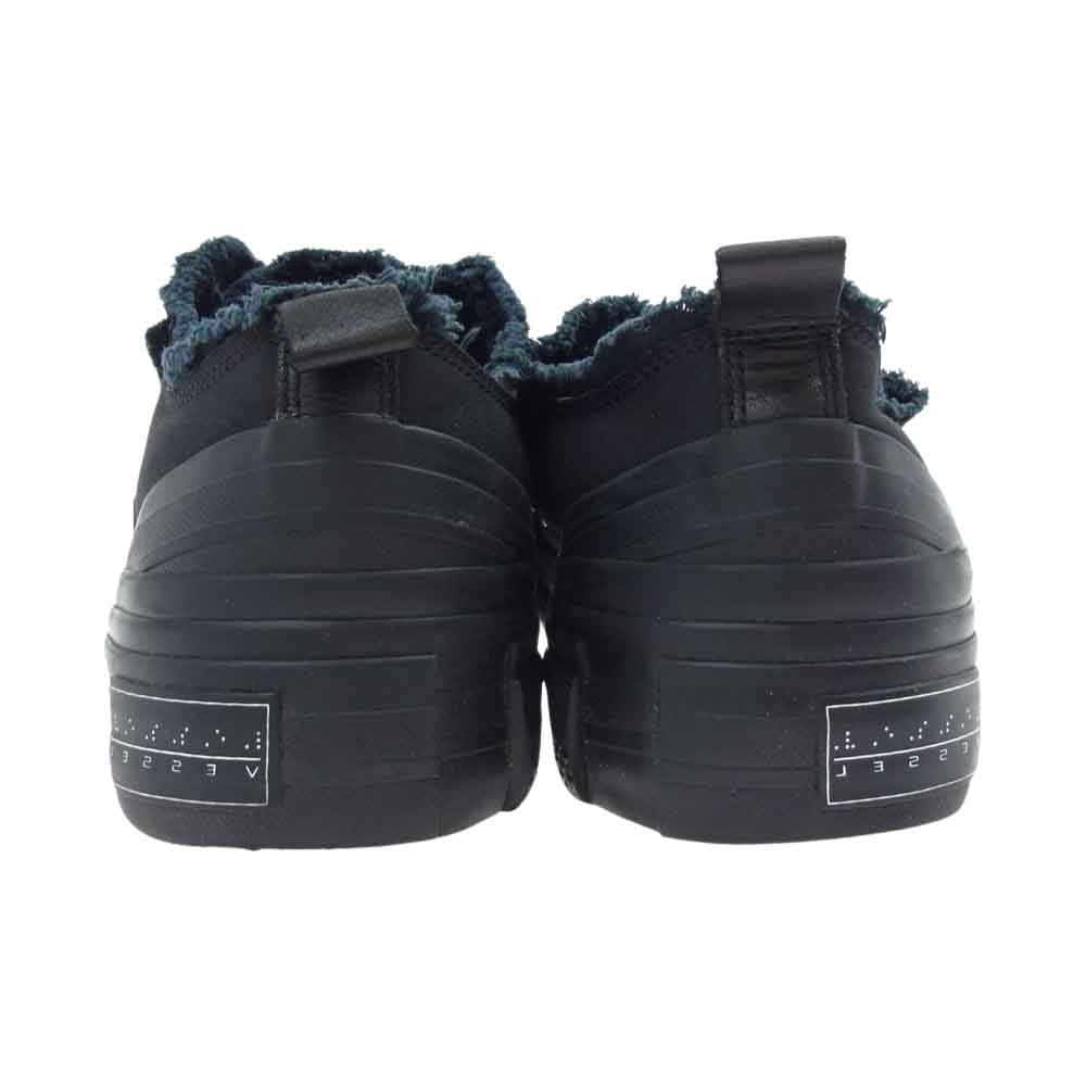 Yohji Yamamoto ヨウジヤマモト VESSEL C/BK CANVAS LOW TOP SNEAKERS ヴェセル ロートップ スニーカー ブラック系 28cm【中古】