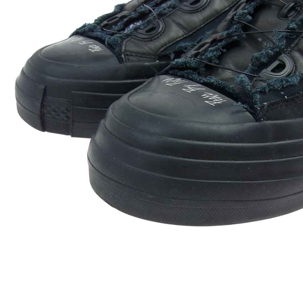Yohji Yamamoto ヨウジヤマモト VESSEL C/BK CANVAS LOW TOP SNEAKERS ヴェセル ロートップ スニーカー ブラック系 28cm【中古】