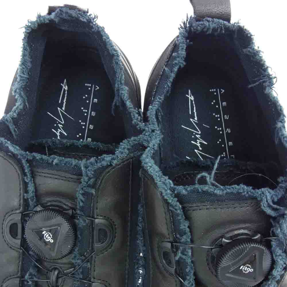 Yohji Yamamoto ヨウジヤマモト VESSEL C/BK CANVAS LOW TOP SNEAKERS ヴェセル ロートップ スニーカー ブラック系 28cm【中古】