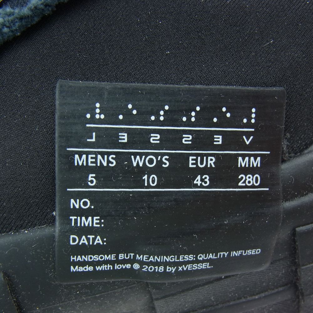 Yohji Yamamoto ヨウジヤマモト VESSEL C/BK CANVAS LOW TOP SNEAKERS ヴェセル ロートップ スニーカー ブラック系 28cm【中古】