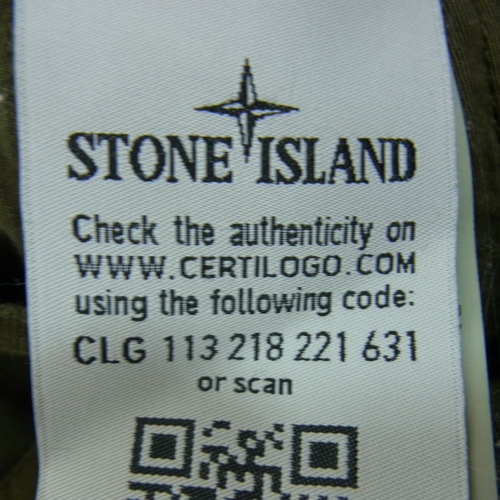 STONE ISLAND ストーンアイランド 19AW 7115312F2 国内正規品 GHOST PIECE ゴースト ピース ロゴワッペン カーゴパンツ グリーン系 W33【中古】