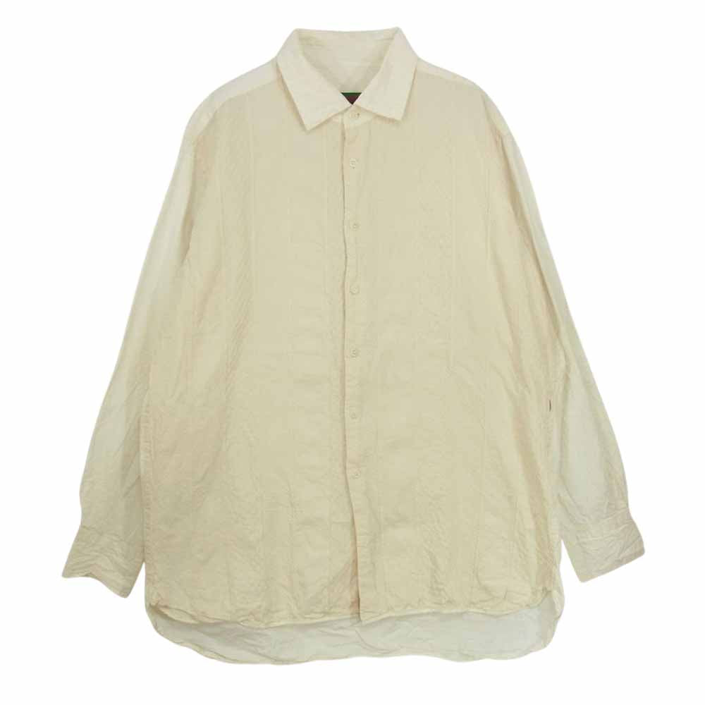 ケイシーケイシー 21AW 17HC226 BIG PATCH SHIRT パッチワーク 長袖 ビッグ シャツ オフホワイト系 L【中古】