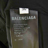 BALENCIAGA バレンシアガ 658841 TKO30 国内正規品 Black Minimal viscose shirt レーヨン 半袖 ポケット付き シャツ ブラック系 36【中古】