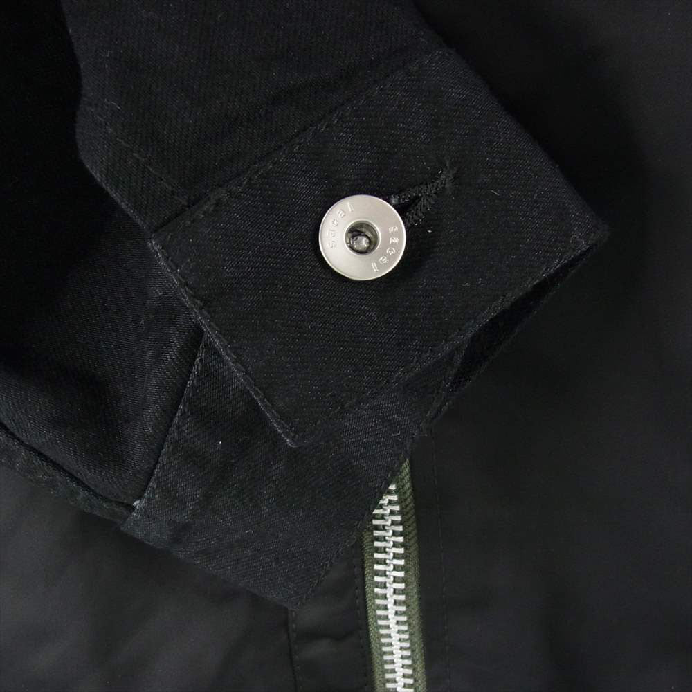 Sacai サカイ 22AW 22-02825M Nylon Twill Mix Blouson ナイロン ツイル ミックス ブルゾン ジャケット ブラック系 4【中古】