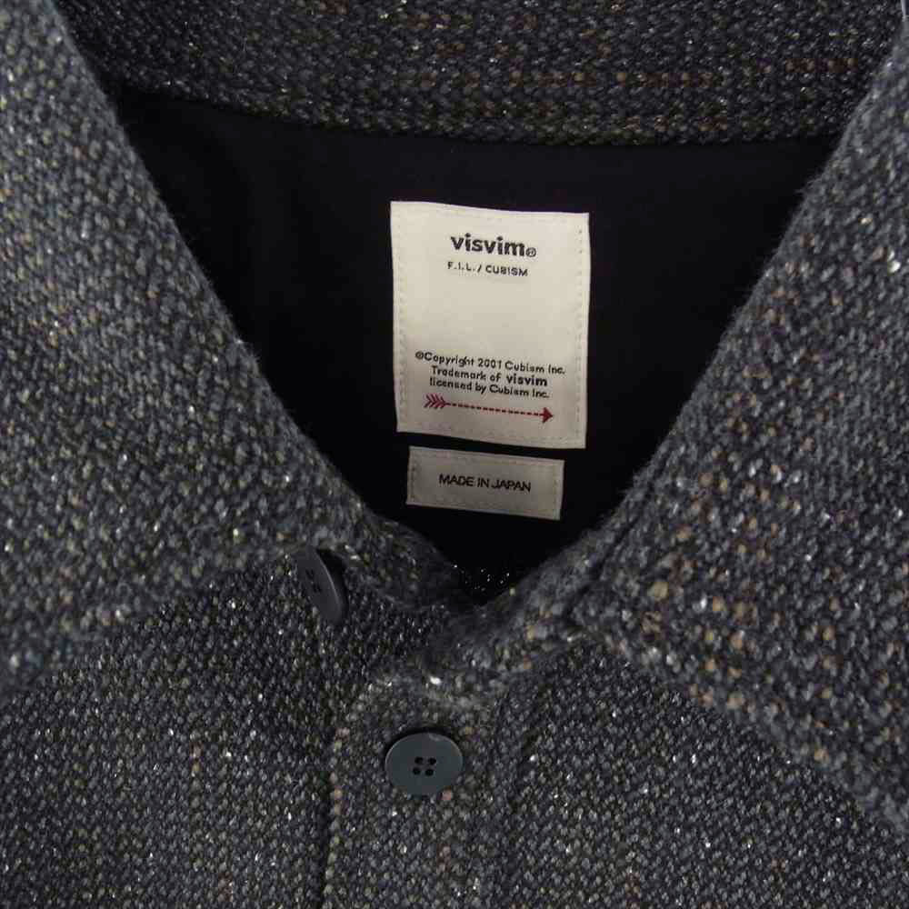 VISVIM ビズビム 21AW 121205011012 I.C.T. kofu fil shirt LUMBER L/S TWEED ツイード 長袖 シャツ ジャケット グレー系 4【美品】【中古】
