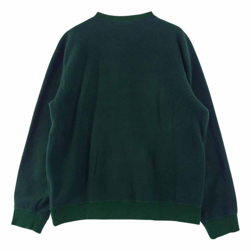 Supreme シュプリーム 19AW Polartec Crewneck パネルロゴ ポーラテック フリース グリーン系 M【中古】