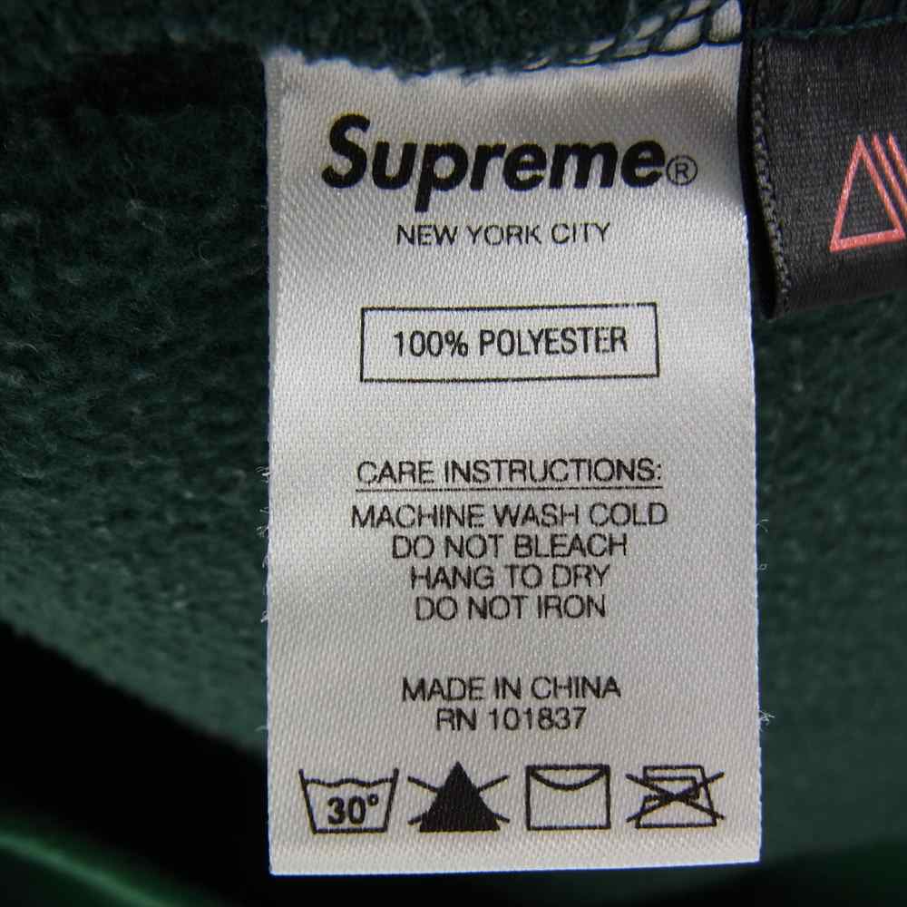 Supreme シュプリーム 19AW Polartec Crewneck パネルロゴ ポーラテック フリース グリーン系 M【中古】