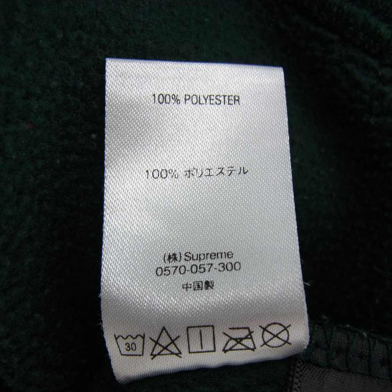 Supreme シュプリーム 19AW Polartec Crewneck パネルロゴ ポーラテック フリース グリーン系 M【中古】