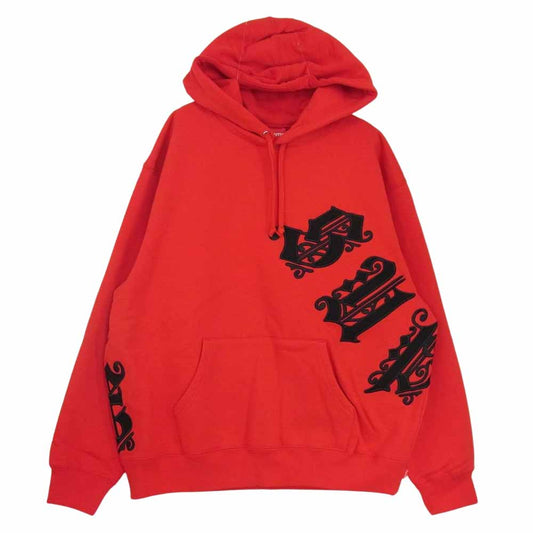 Supreme シュプリーム 21SS Old English Wrap Hooded Sweatshirt オールド イングリッシュ ラップ スウェット パーカー レッド系 M【極上美品】【中古】