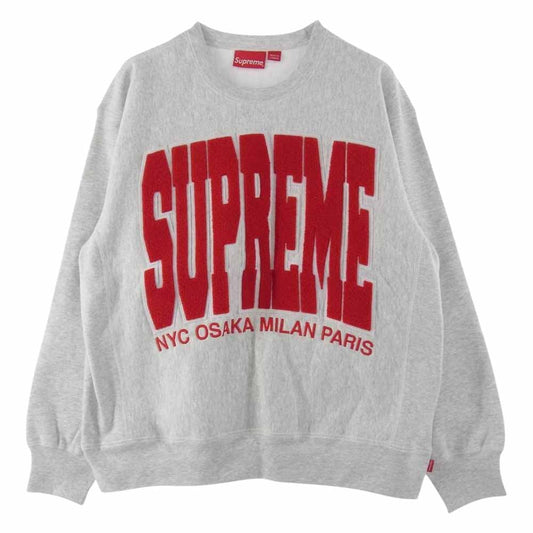 Supreme シュプリーム 21AW Cities Arc Crewneck シティ アーチ クルーネック スウェット グレー系 M【極上美品】【中古】
