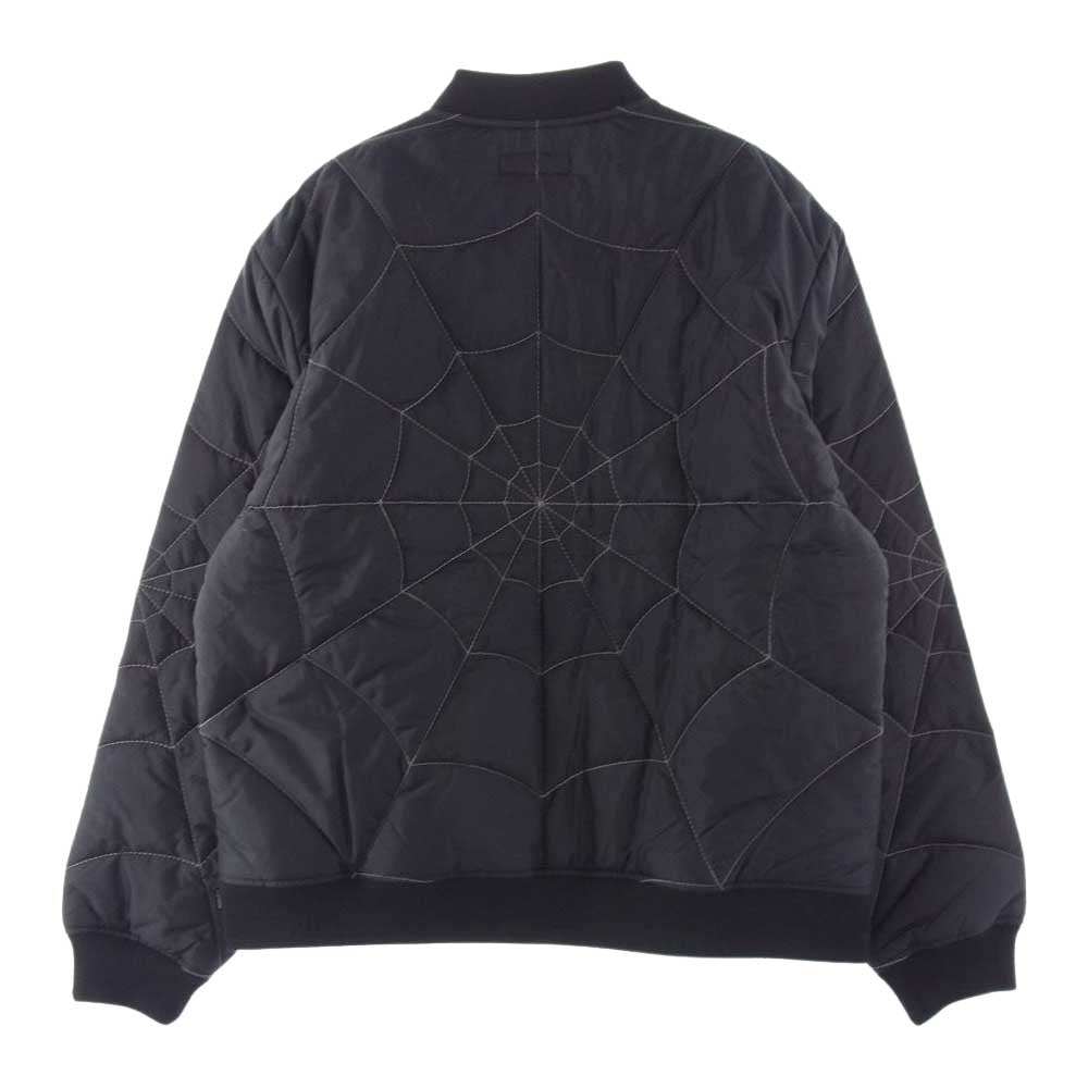 Supreme シュプリーム 19SS Spider Web Quilted Work Jacket キルティング ジャケット ブラック系 M【美品】【中古】