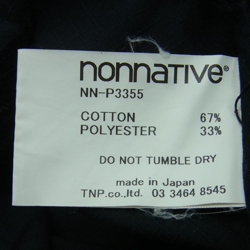 nonnative ノンネイティブ NN-P3355 ストレッチ リップストップ イージー リブ パンツ CYCLIST EASY RIB PANTS TAPERED ブラック系【中古】