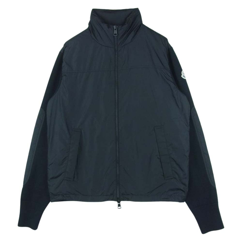 MONCLER モンクレール cardigan tricot ニット 切替 ダウン ジャケット トルコ製 ブラック系 ダークグレー系 M【中古】