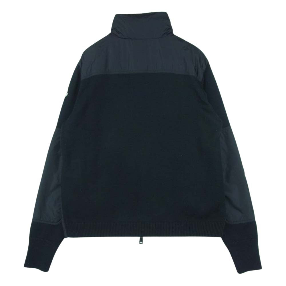 MONCLER モンクレール cardigan tricot ニット 切替 ダウン ジャケット トルコ製 ブラック系 ダークグレー系 M【中古】