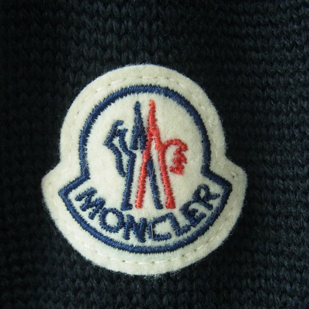 MONCLER モンクレール cardigan tricot ニット 切替 ダウン ジャケット トルコ製 ブラック系 ダークグレー系 M【中古】