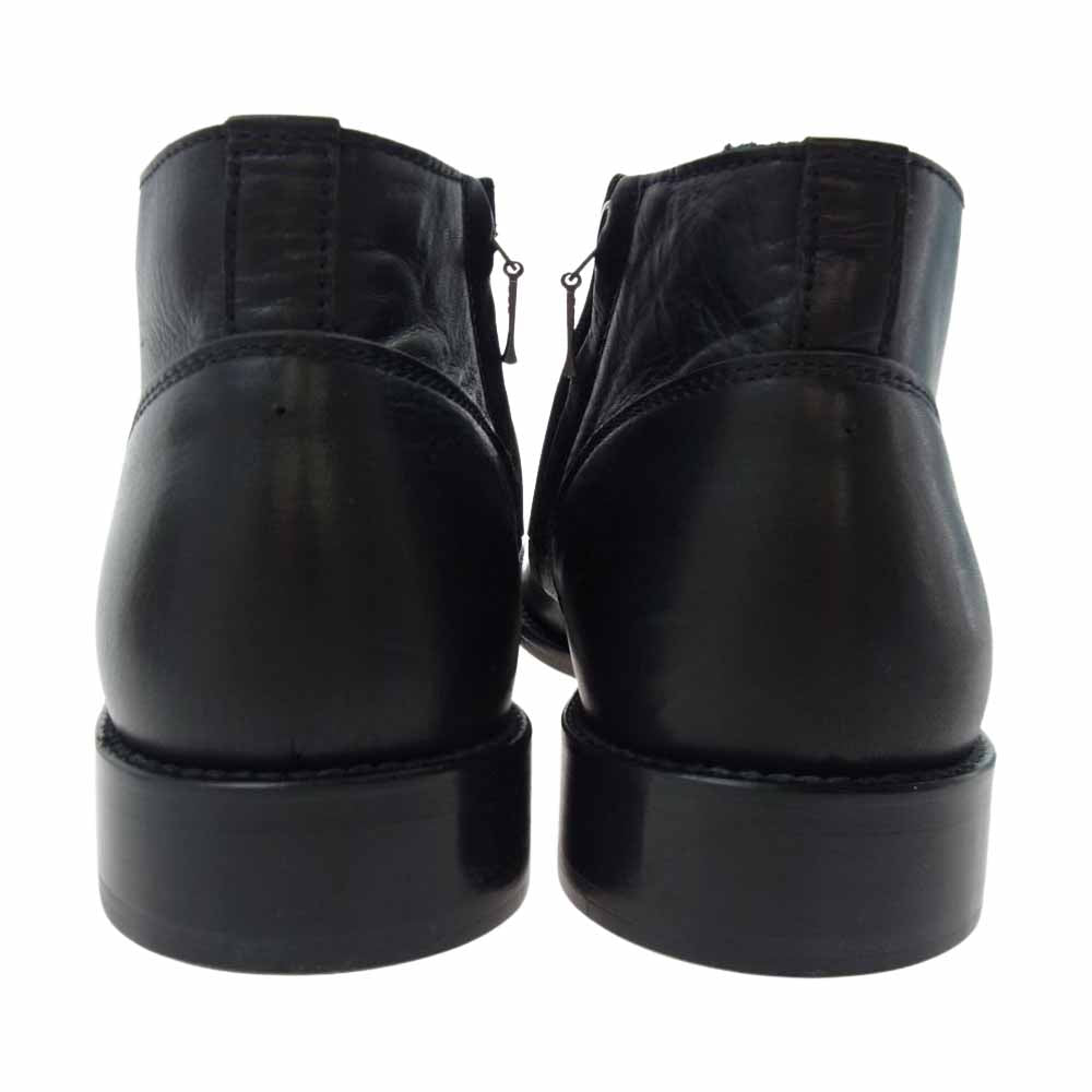 PADRONE パドローネ PU7358-1025-13D BAGGIO バッジオ サイドジップ レースアップ ブーツ ブラック系 41【中古】