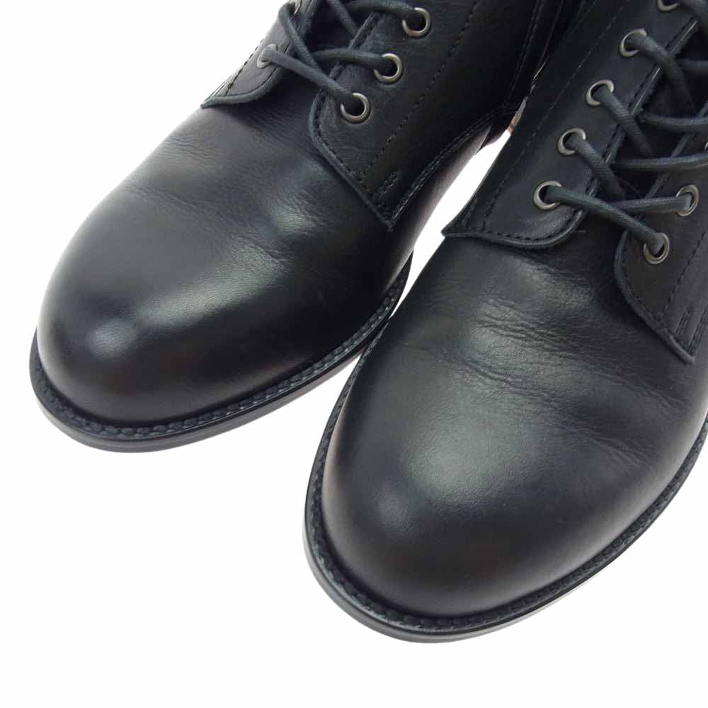 PADRONE パドローネ PU7358-1025-13D BAGGIO バッジオ サイドジップ レースアップ ブーツ ブラック系 41【中古】