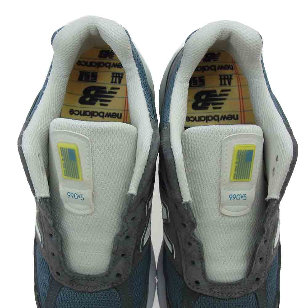 NEW BALANCE ニューバランス M990BE5 × SSZ × Akio Hasegawa 長谷川昭雄 990V5 スニーカー グレー系 27.5cm【中古】