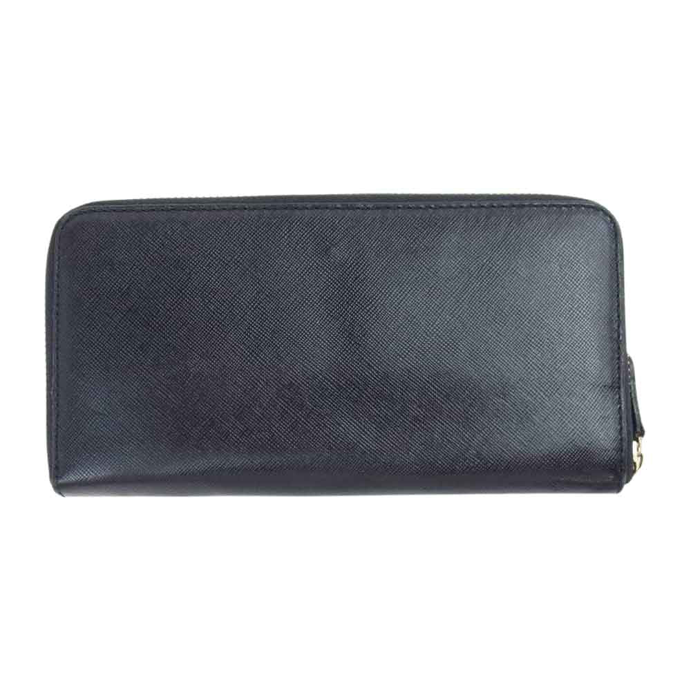 Felisi フェリージ 125 ラウンドジップ ファスナー ロング ウォレット 長財布 ブラック系【中古】